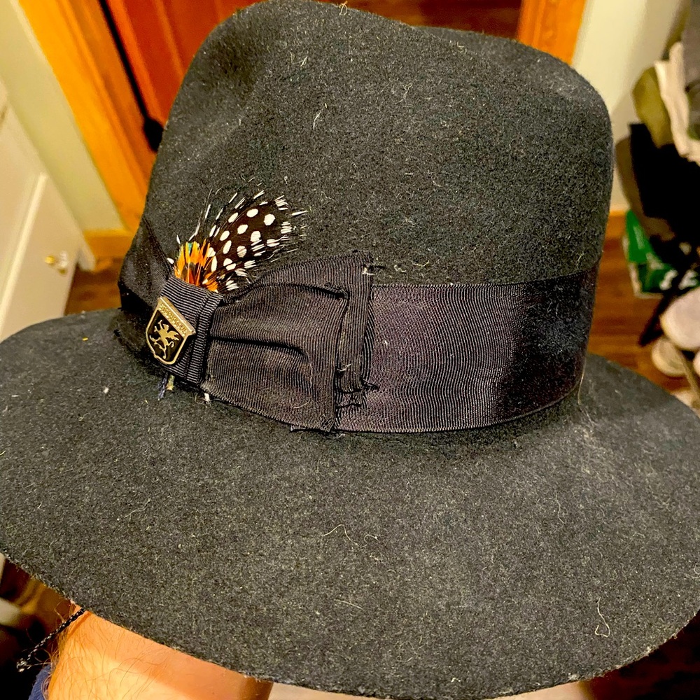 Men’s Stacy Adam’s Black  Feathered Fedora
